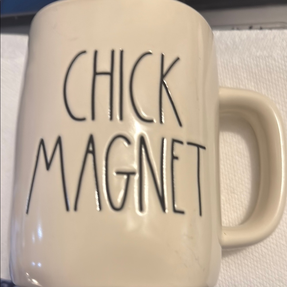 Rae Dunn Cream 'Chick Magnet' Mug